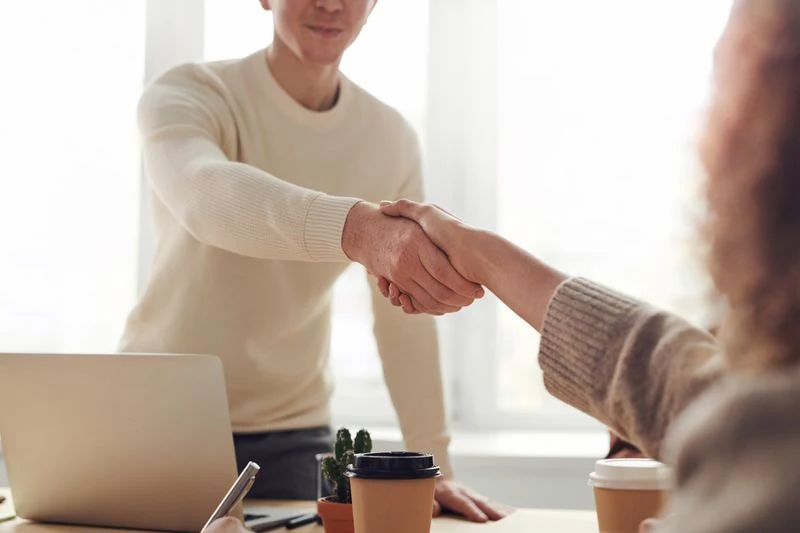 Business partners working together